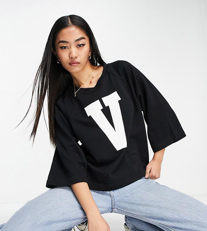 Vero Moda Frsh V Sweatshirt In Black
