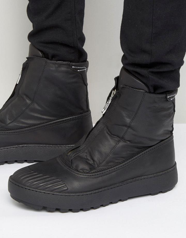 Diesel Fusion Duck Zip Boots - Black