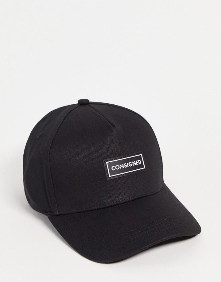 Consigned Logo Baseball Cap In Black