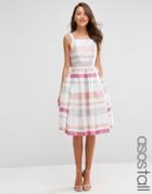 Asos Tall Stripe Vintage Midi Prom Dress - Multi