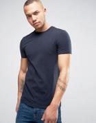 Asos Muscle Fit Crew Neck T-shirt In Navy - Navy