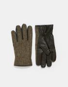 British Belt Company X Harris Tweed Leather Gloves - Blue