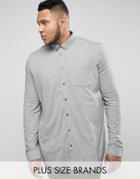Burton Menswear Plus Slim Jersey Shirt - Gray