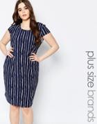 Koko Plus Shift Dress In Stripe Print - Print