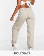Asos Design Hourglass Oversized 'skater' Jeans In Concrete-neutral