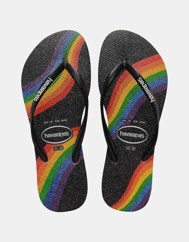 Havaianas Slim Pride Flip Flops In Multi
