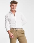 Harry Brown Pique Slim Fit Shirt-white