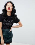Love Moschino Top Marks Print T-shirt - Black