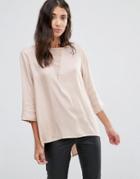 B.young Flow Blouse With Back Pleat - Pink