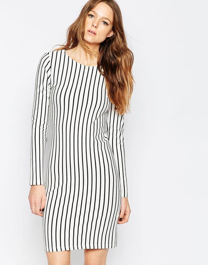 Selected Striped Long Sleeve Dress - Stripes
