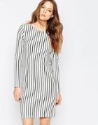 Selected Striped Long Sleeve Dress - Stripes