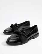 Asos Design Madalyn Loafer Flat Shoes-black