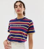 Daisy Street Relaxed T-shirt In Vintage Stripe - Multi