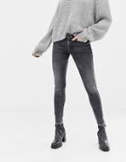 Allsaints Mast Straight Leg Jean In Washed Black - Black