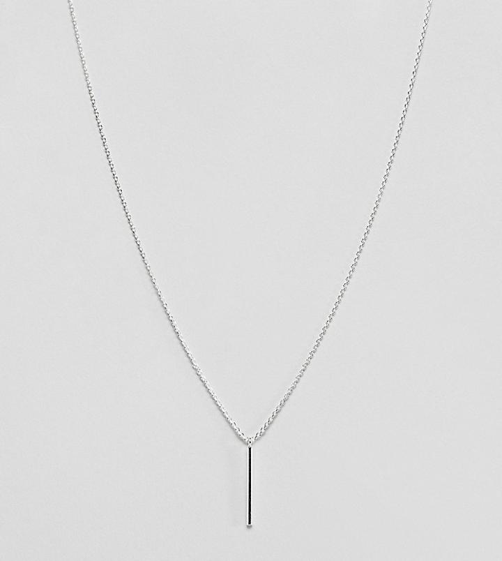 Kingsley Ryan Exclusive Sterling Silver Simple Bar Pendant Necklace