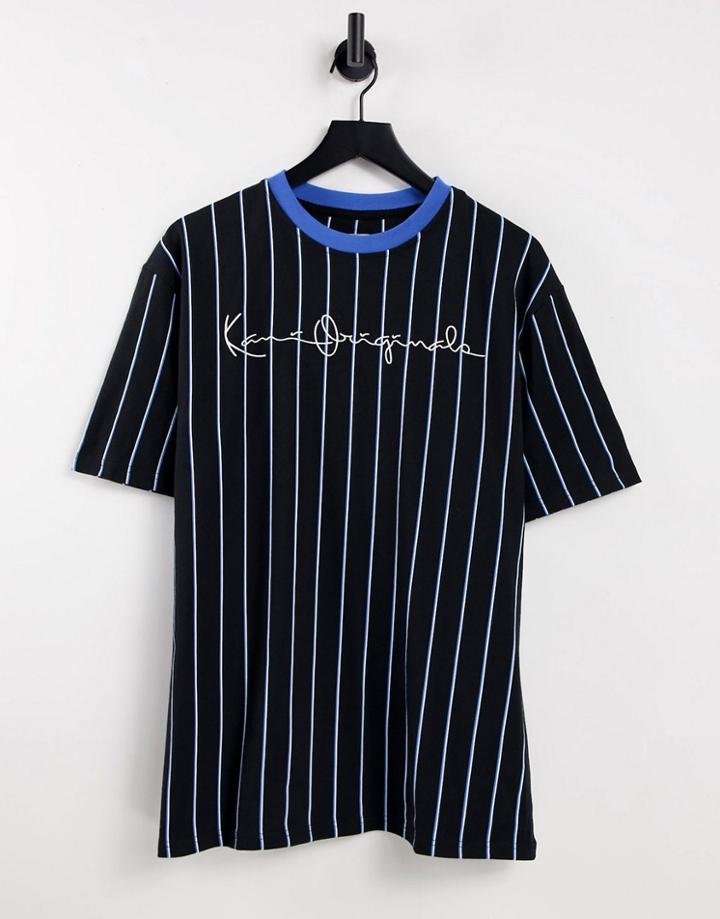Karl Kani Originals Pinstripe T-shirt In Black