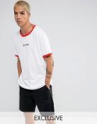 Reclaimed Vintage Inspired Ringer T-shirt With Go Away Slogan - White