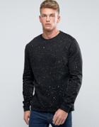 Asos Sweatshirt With Gold Speckle Print - Black