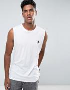 Criminal Damage Maverick Sleeveless T-shirt Tank - White