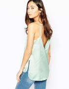 Wal G Cami Top With Open Back - Mint