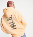 Reclaimed Vintage Inspired Palm Print Hoodie In Orange