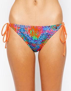 All About Eve Secret Oasis String Bikini Bottom - Secret Oasis Print
