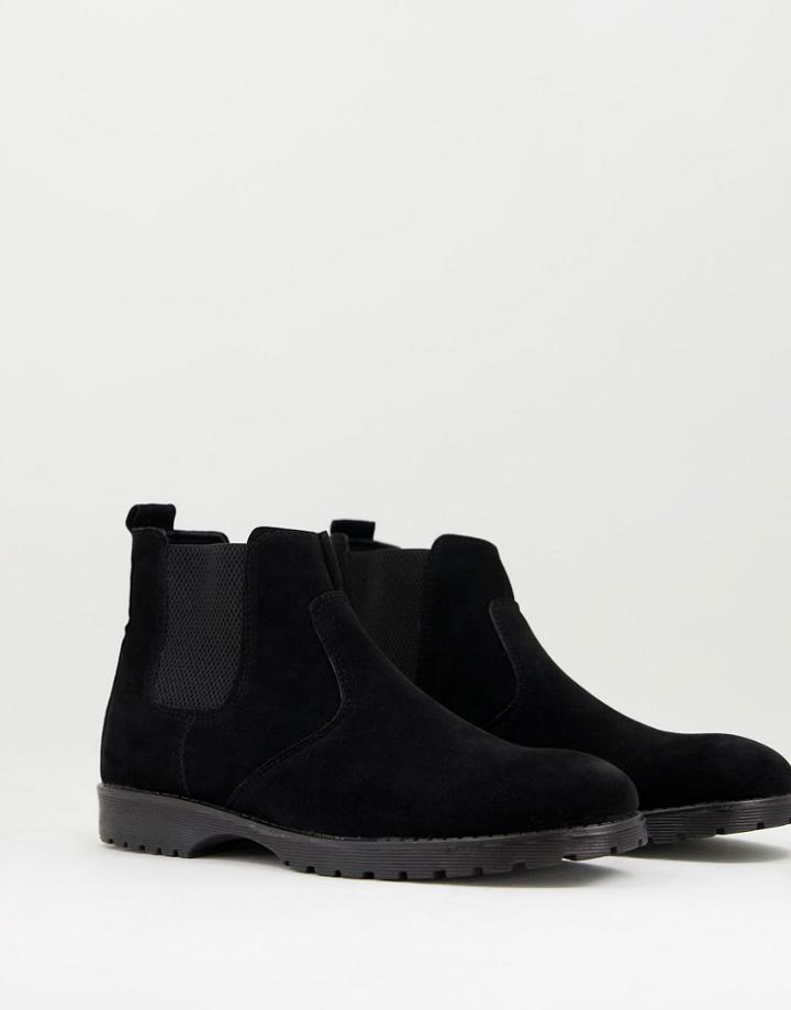 Bolongaro Trevor Pull On Suede Look Boot In Black