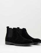 Bolongaro Trevor Pull On Suede Look Boot In Black