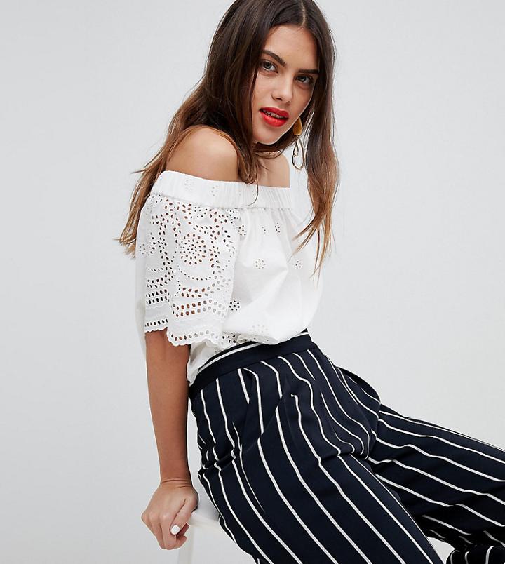 Esprit Broderie Bardot Top
