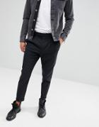 Allsaints Slim Crop Pants In Charcoal - Gray