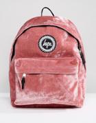 Hype Exclusive Dusky Pink Velvet Backpack - Pink