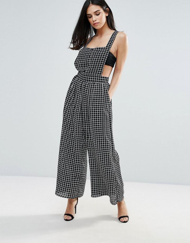 Unique 21 Tailored Pinafore Jumpsuit - Black