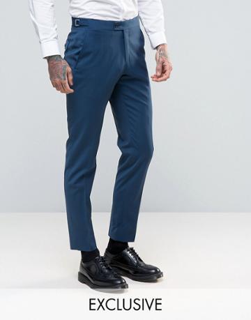 Hart Hollywood Slim Suit Pants - Blue