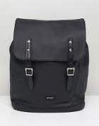 Spiral Backpack In Perforated Black - Black