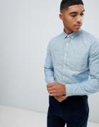 Asos Design Slim Oxford Shirt In Blue - Blue