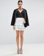 Asos Sequin Rara Mini Skirt - White