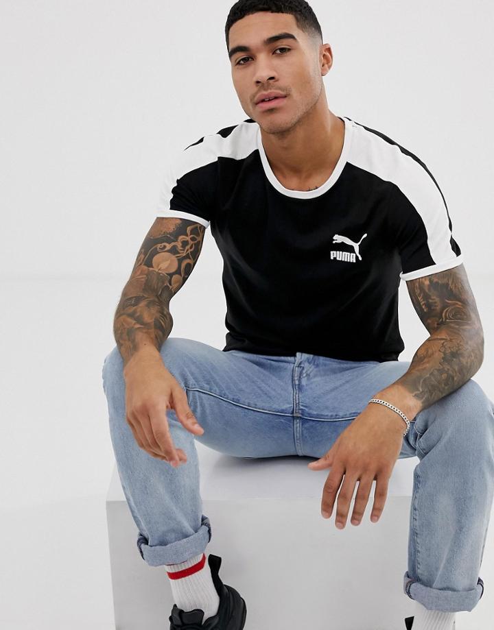 Puma T7 Muscle Fit T-shirt In Black