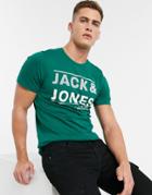 Jack & Jones Core T-shirt With Chest Print-green
