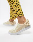 Puma Suede Bow Varsity Gold Sneakers - Gold