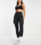Asos 4505 Tall Icon Running Tie Waist Leggings With Pocket-black
