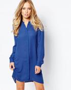 Y.a.s Cosi Long Sleeve Shirt Dress - Clematis