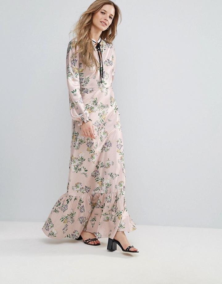 The English Factory Daisy Print Maxi Ruffled Dress - Multi