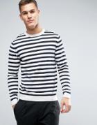 Jack & Jones Premium Stripe Sweater - White