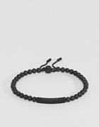 Emporio Armani Beaded Bracelet In Black - Black