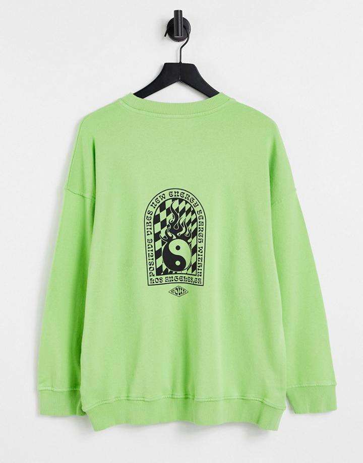 Topshop New Energy Sweatshirt-green