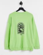 Topshop New Energy Sweatshirt-green
