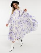 Free People Feeling Groovy Floral Print Maxi Dress In Cream-white