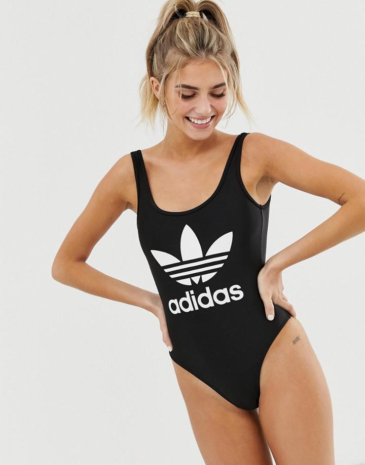 Adidas Originals Swimsuit In Black - Black