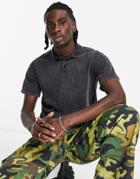 Bolongaro Trevor Washed Jersey Polo Shirt-black