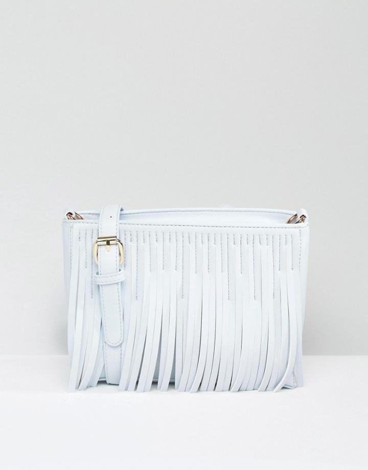 Skinnydip Grey Cross Body Bag With Fringing - Gray